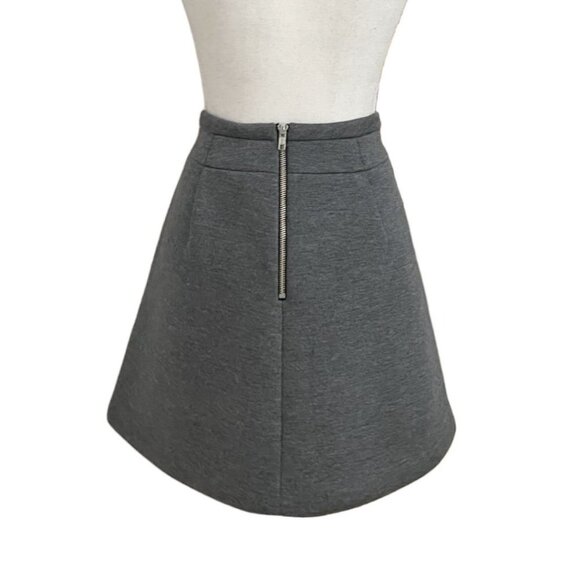 PINK TARTAN GREY SCUBA MINI SKATER SKIRT - 10 - Picture 4 of 8
